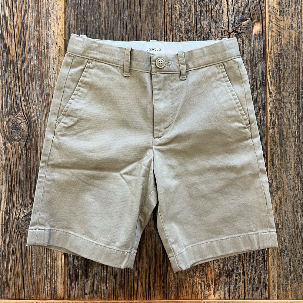 NWT Crewcuts Flat Front Khaki Shorts